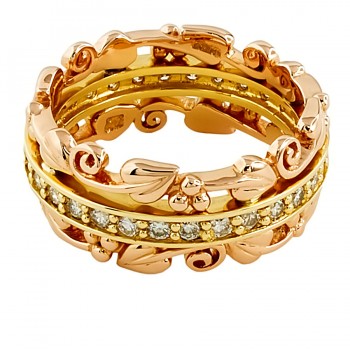18ct gold Clogau/Diamond Ring size M